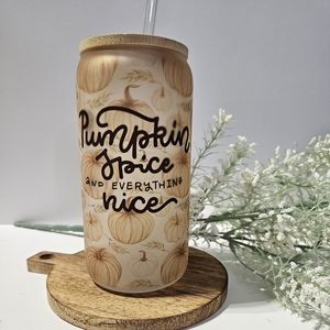 Glass Can Tumbler| Designed and Sublimated| Handmade 16oz Tumbler